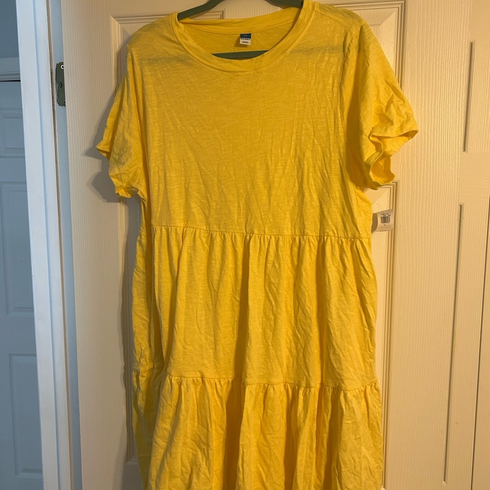 Old NAVY Yellow Tiered Dress